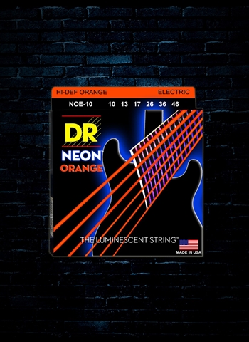 DR NOE-10 K3 NEON Orange Electric Strings - Medium (10-46)