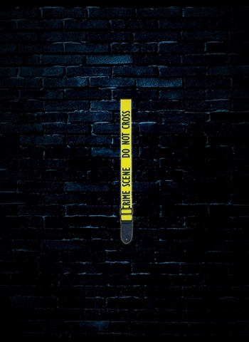 Fort Bryan 2" Nylon Guitar Strap - Crime Scene