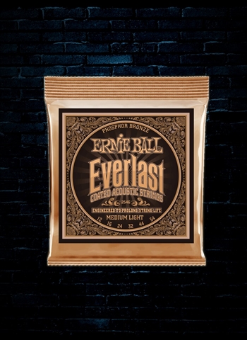 Ernie Ball 2546 Everlast Coated Phosphor Bronze Acoustic Strings - Medium Light (12-54)