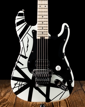 EVH Striped Series - White with Black Stripes