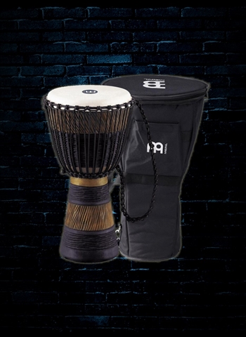 Meinl ADJ3-L+BAG Original African Style Rope Tuned Wood Djembe - Brown/Black