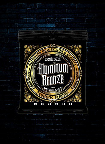 Ernie Ball 2566 Aluminum Bronze Acoustic Strings Medium Light 12 54