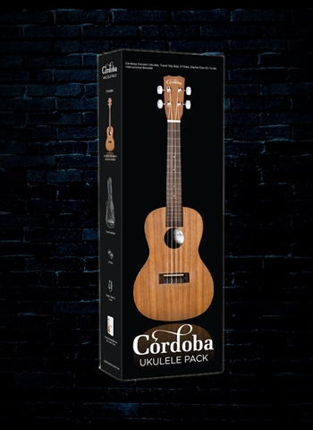 Cordoba UP100 Mahogany Concert Ukelele Package - Natural
