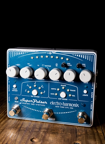 Electro-Harmonix Super Pulsar Stereo Tap Tremolo Pedal