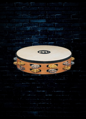 Meinl TAH2M-SNT Goat Skin 2 Row Wood Tambourine - Super Natural