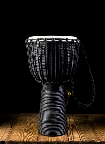 Meinl HDJ3-XL - 13" Rope Tuned Headliner Series Wood Djembe - Black