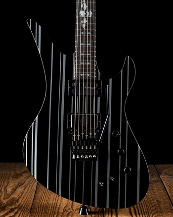 Schecter Synyster Gates Custom-S - Black with Silver Pin Stripes