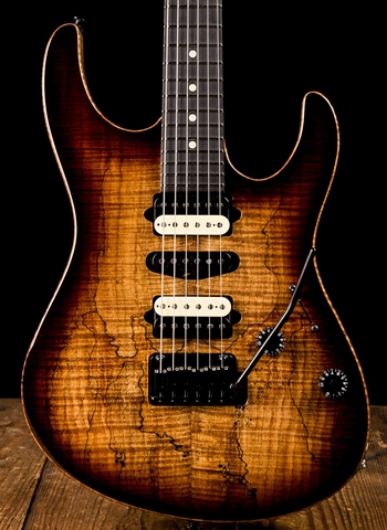 Suhr Modern Custom Spalted Maple/Black Limba - Brown Burst