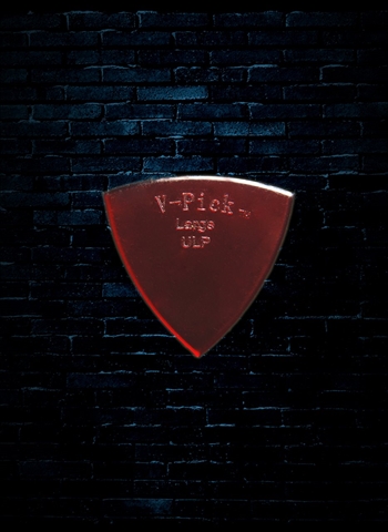 V-Picks 0.8mm Large Pointed Ultra Lite Pick - Ruby Red