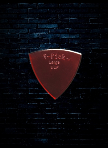 V-Picks 0.8mm Large Pointed Ultra Lite Pick - Ruby Red