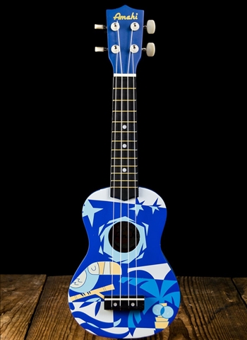 Amahi DDUK2 Soprano Ukulele - Blue Bird