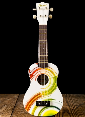 Amahi DDUK7 Soprano Ukulele - Psychedelic