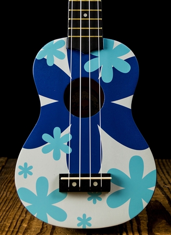 Amahi DDUK8 Soprano Ukulele - Blue Flower