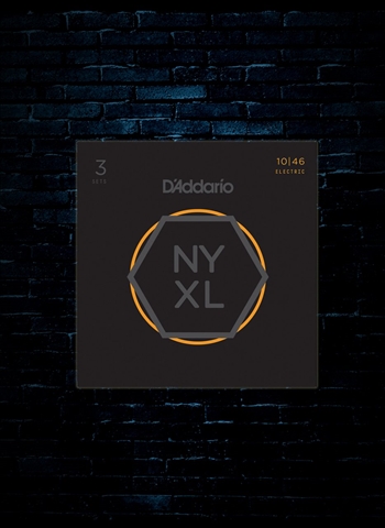 D'Addario NYXL1046 - NYXL Nickel Wound Electric Strings (3 Pack) - Regular Light (10-46)