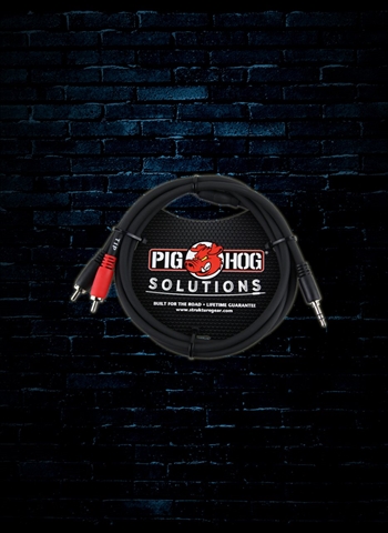 Pig Hog PB-S3R06 6' 3.5mm to Dual RCA Stereo Breakout Cable