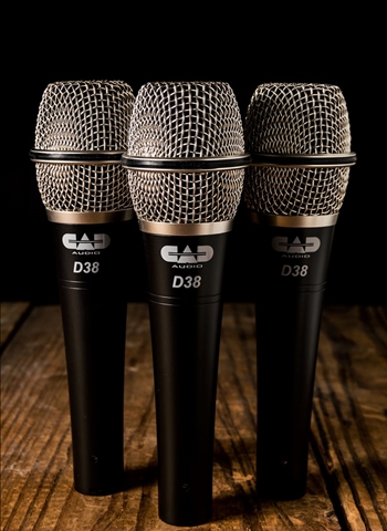 CAD D38X3 - D38 Supercardioid Dynamic Instrument Microphone (3 Pack)