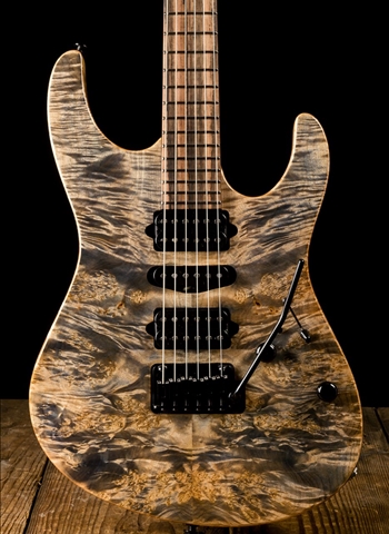 Suhr Modern Custom Waterfall Burl Maple - Trans Blue Denim Slate