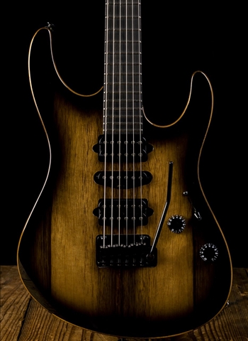 Suhr Modern Custom Black Limba/African Mahogany - Black Burst