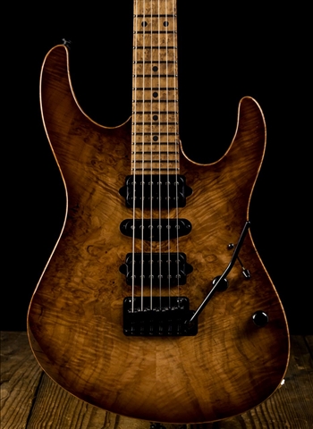 Suhr Modern Custom Waterfall Burl Maple/Roasted Alder - Natural Burst