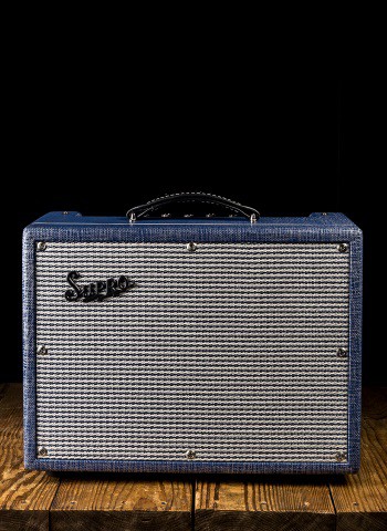 Supro 1622RT Tremo-Verb - 25 Watt 1x10" Guitar Combo - Blue Rhino Hide