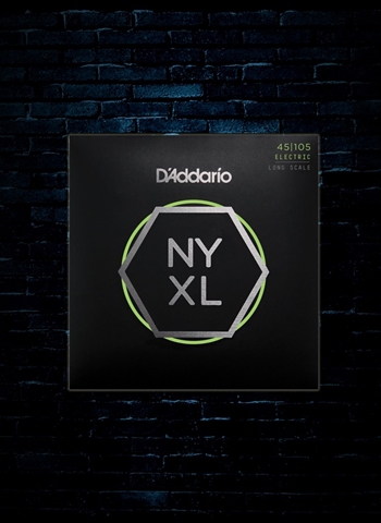 D'Addario NYXL45105 - NYXL Set Long Scale Bass Strings - Light Top/Med Bottom (45-105)