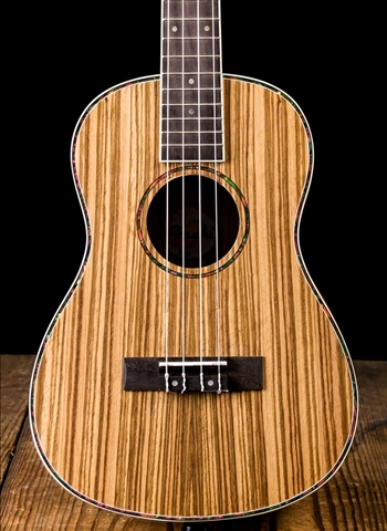 Amahi UK330B Zebrawood Baritone Ukulele - Natural