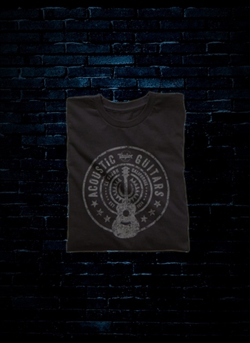 Taylor Large Guitar Stamp T-Shirt - Black