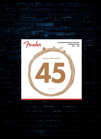 Fender 7060 Phosphor Bronze Acoustic Bass Strings - 4-String Medium (45-100)