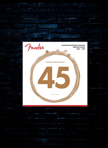 Fender 7060 Phosphor Bronze Acoustic Bass Strings - 4-String Medium (45-100)