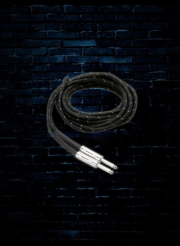 Hosa 3GT-18C4 - 18' Cloth Guitar Cable - Black/Gold