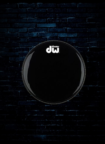 DW DRDHGB22K - 22" Gloss Bass Drumhead - Black