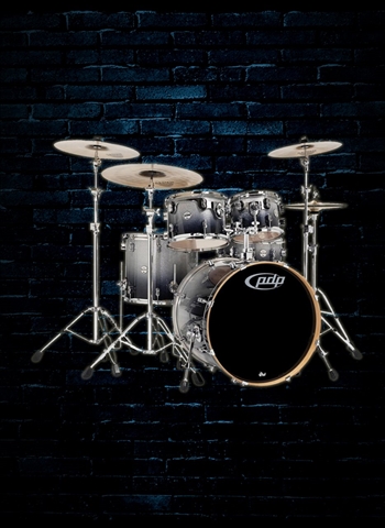 PDP PDCM2215SB - 5-Piece Concept Maple Drum Set - Silver to Black Fade