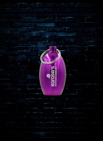 Earasers Waterproof Keychain Earplug Carrying Case - Purple