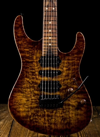 Suhr Modern Custom Quilt Maple/African Mahogany - Natural Burst