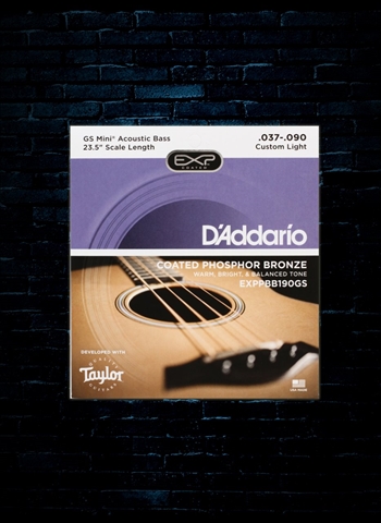 D'Addario EXPPBB190GS Coated Phosphor Bronze Bass Strings - Taylor GS Mini (37-90)