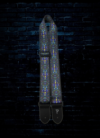 Perri's LPCP-6841 - 2" Praise Collection Polyester Guitar Strap - Stained Glass