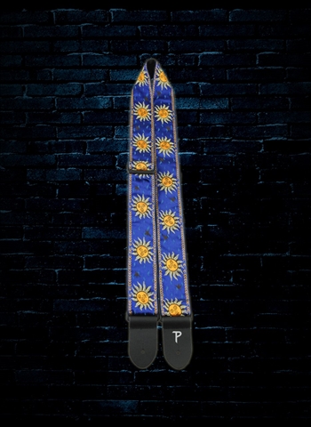 Perri's TWS-7009 - 2" Jacquard Guitar Strap - Suns On Blue