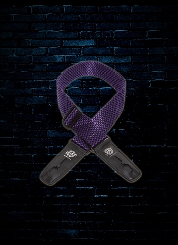 Lock-It LIS 010 P2-PRCHK Polypro Professional Gig Series Guitar Strap - Purple Checker