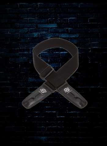 Lock-It Straps LIS 013 C2-BLK - 2" Cotton Series Guitar Strap - Black