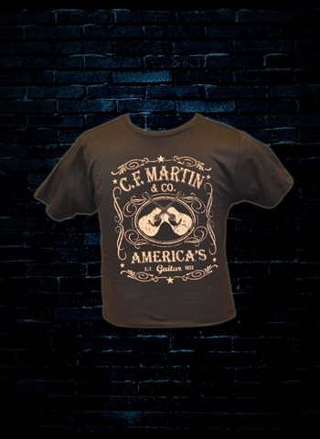 Martin Dual Guitar T-Shirt - Black (Medium)