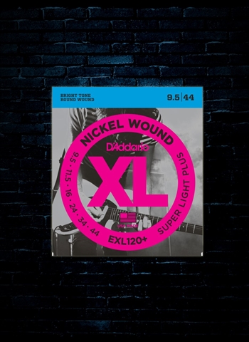 D'Addario EXL120+ XL Nickel Wound Electric Strings - Super Light Plus (9.5-44)