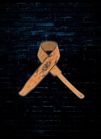 Levys MSS3EP-006 - 2.5" Hand-Brushed Suede Guitar Strap - Tribal