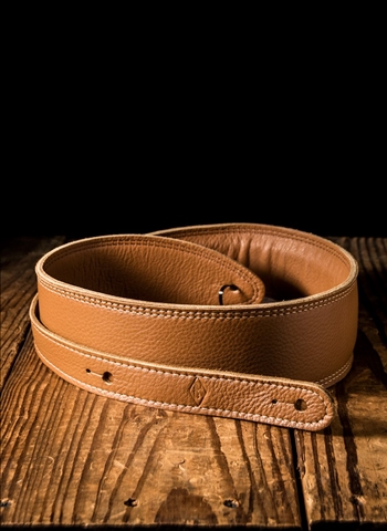 LM Products The Heritage 2.5" Leather Guitar Strap - Tobacco