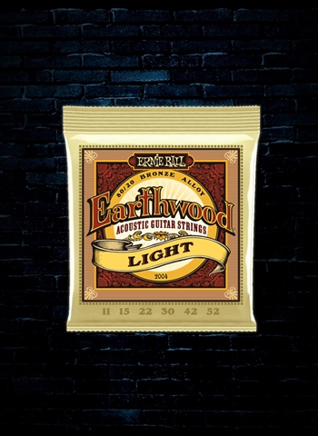 Ernie Ball P02004 Earthwood 80/20 Bronze Acoustic Strings - Light (11-52)