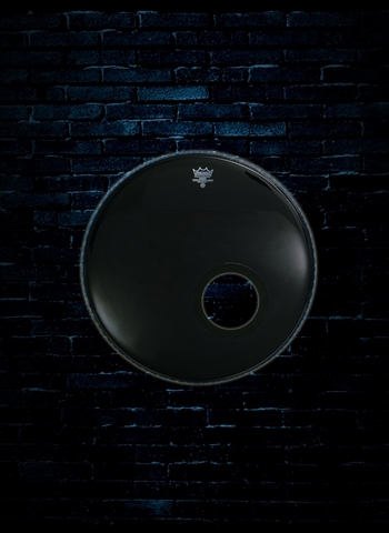 Remo P3-1024-ES-DM - 24" Powerstroke P3 Ebony 5" Black DynamO Bass Drumhead