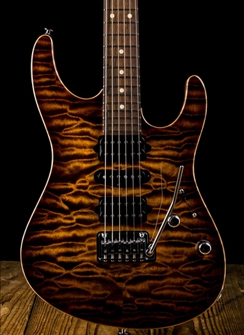 Suhr Modern Custom Quilt Maple/African Okoume - Bengal Burst