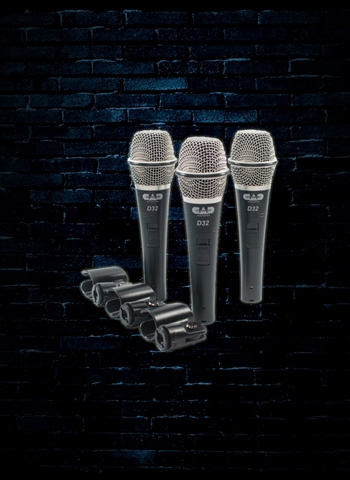 CAD D32X3 - D32 Supercardioid Dynamic Vocal Microphone (3 Pack)