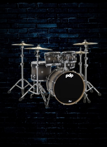 PDP PDCM2215SCB - 5-Piece Concept Maple Drum Set - Satin Charcoal Burst