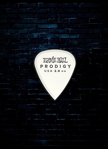 Ernie Ball 2.0mm Standard Prodigy Picks (6 Pack) - White