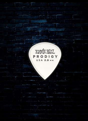 Ernie Ball 2.0mm Mini Prodigy Picks (6 Pack) - White